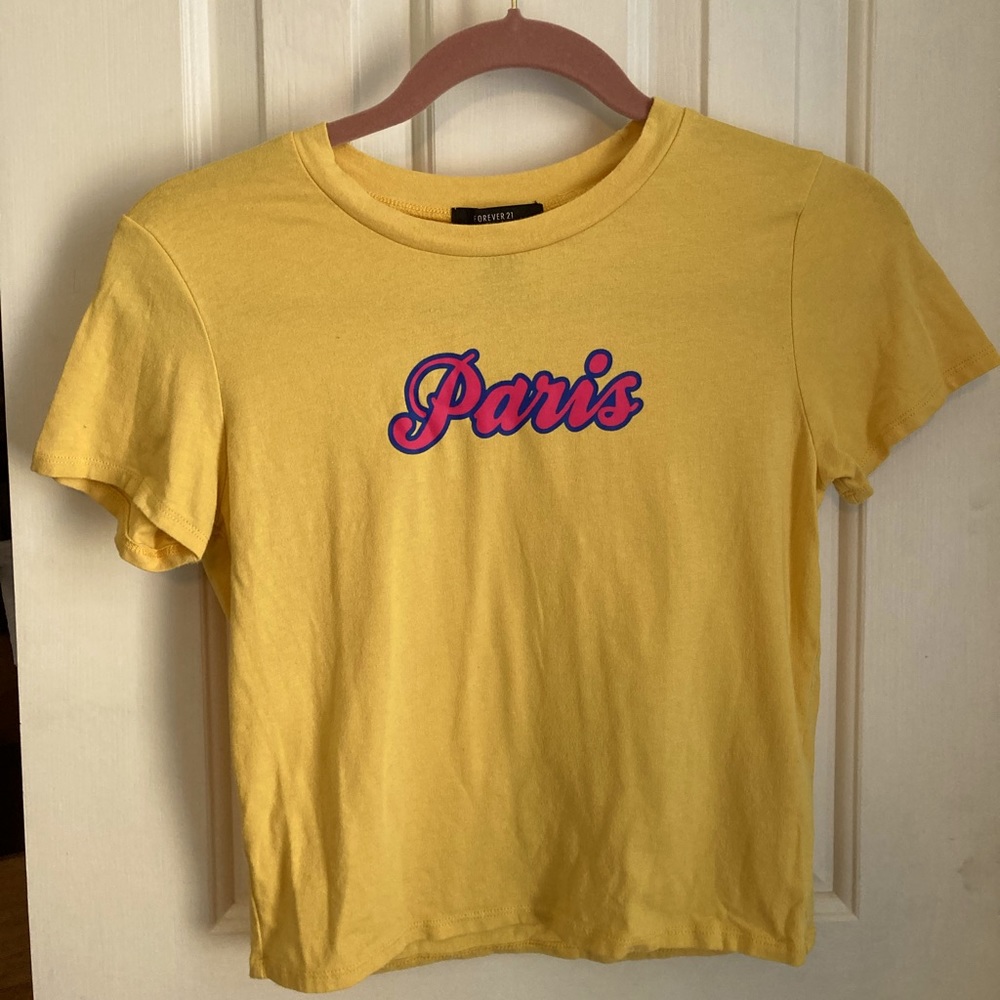 PARIS graphic tee cropped  (fits XS)